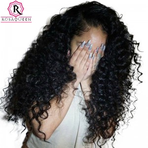 13X6 Deep Part Wig Deep Curly Lace Front  Wig Brazilian Virgin Human Hair preplucked Natural Hairline With Baby Hair Full Lace Cap Full Ends 150% Density