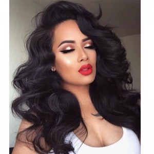 Natural Color Body Wave Human Hair Wig Brazilian Virgin Hair Full Lace Wigs
