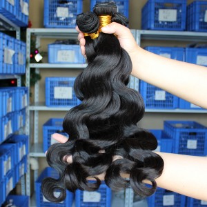 Indian Remy Human Hair Extensions Weave Body Wave 4 Bundles Natural Color