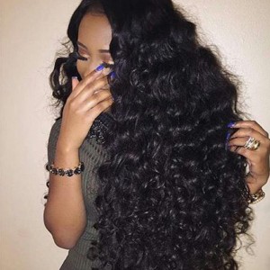 Deep Wave Full Lace Front Wigs with Baby Hair Pre-Plucked Natural Hair Line 150% Density wigs