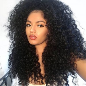 250% Density Full Lace Human Hair Wigs 7A Brazilian Hair Deep Curly Lace Front Human Hair Wigs