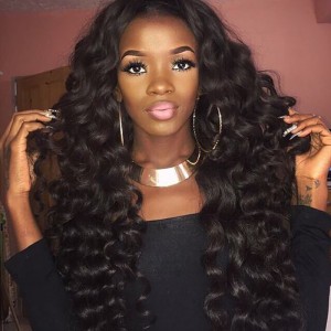 Brazilian Loose Wave Virgin Hair 250% Density Lace Front Wig Full Lace Human Hair Wigs 