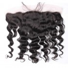 Natural Color Loose Wave Brazilian Virgin Hair Lace Frontal Closure 13x4inches