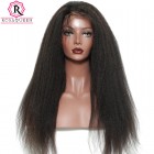 13X6 Deep Part Wig Kinky Straight Lace Front  Wig Brazilian Virgin Human Hair preplucked Natural Hairline With Baby Hair Full Lace Cap Full Ends 250% Density