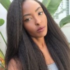 250% Density Wigs Pre-Plucked Glueless Brazilian Wigs Kinky Straight Natural Hair Line for Black Women