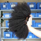 4 Bundles Malaysian Virgin Human Hair Weaves Afro Kinky Curly Natural Color