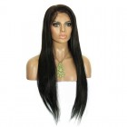 Natural Color(#1 #1B  #4) Silk Straight Malaysian Virgin Human Hair Wig Lace Front Wigs 