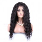 Natural Color Brazilian Virgin Human Hair Wigs Deep Wave Silk Top Lace Wigs