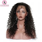 360 Lace Frontal Wigs Deep Wave Natural Hairline Brazilian Virgin Hair 360 Lace Band Closure