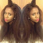 Natural Color Brazilian Virgin Human Hair Afro Kinky Curly Full Lace Human Hair Wigs For Black Women 