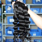 Malaysian Virgin Human Hair Extensions Loose Wave Hair 4 Bundles Natural Color