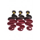 Ombre Hair Weave Color 1b/#99j Body Wave Virgin Human Hair 3 Bundles