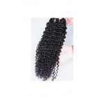 Kinky Curly Indian Remy Human Hair Clip In Hair Extensions Natural Color
