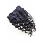 Natural Color Loose Wave Mongolian Virgin Hair Clip In Human Hair Extensions