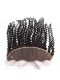 Kinky Curly Indian Remy Hair Lace Frontal Closure 13x4inches Natural Color 