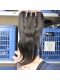 Natural Color Brazilian Virgin Hair Silk Straight Three Part Lace Closure 4x4inches