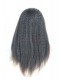 Natural Color Kinky Straight Brazilian Virgin Human Hair Full Lace Wigs