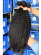 Indian Remy Human Hair Kinky Straight Hair Weave Natural Color 3 Bundles