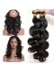 360 Frontal Closure With 3 Bundles Body Wave Brazilian Virgin Hair 360 Lace Band Frontal Closure