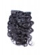 Body Wave Mongolian Virgin Hair Clip In Human Hair Extensions Natural Color