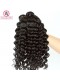 Brazilian Virgin Hair with Closure Deep Wave 3 Bundles with 1 closure Natural Color