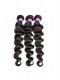 Malaysian Virgin Hair Loose Wave Middle Part Lace Closure with 3pcs Weaves