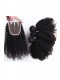 Indian Virgin Hair Afro Kinky Curly Three Part Lace Closure with 3pcs Weaves