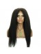 Kinky Straight Lace Front Human Hair Wigs Mongolian Virgin Hair Natural Color 
