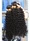 Kinky Curly Hair Weave Indian Remy Human Hair Natural Color 3 Bundles