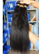 Indian Remy Human Hair Extensions Weaves Yaki Straight 4 Bundles Natural Color