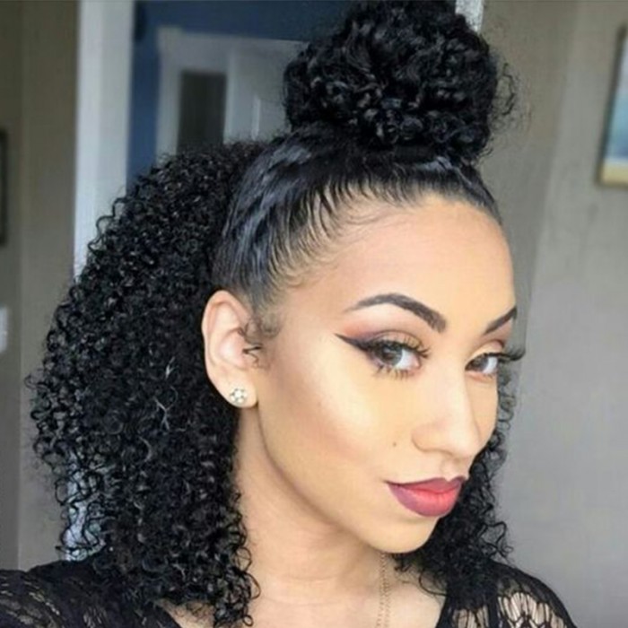 Kinky Curly Brazilian Virgin Hair Clip In Human Hair Extensions