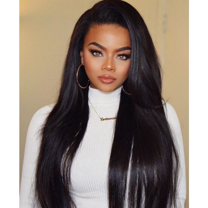 Natural Color Brazilian Virgin Human Hair Silky Straight Hair
