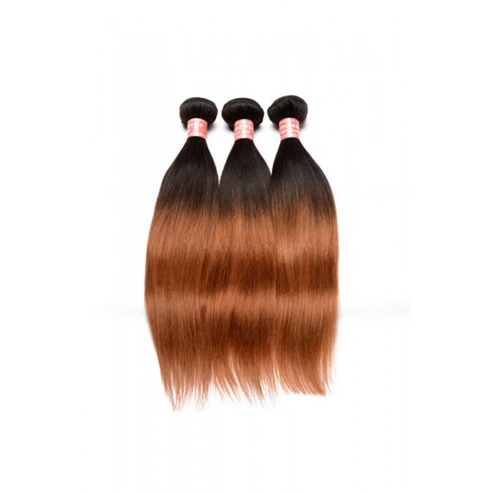 Ombre Hair Weave Color1b 30 Silky Straight Virgin Human Hair 3