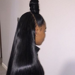 250% Density Human Hair Wig For Black Women Brazilian Silk Straight Lace Front Human Hair Wigs