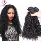 Brazilian Virgin Hair Kinky Curly Human Hair Weaves 3Pcs/Lot Natural Color 